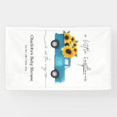 赤ん坊のシャワーが途中にある小さなひまわり 横断幕 (横)