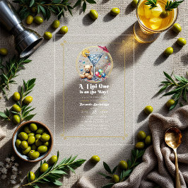 赤ん坊のシャワーが途中にある澄ん アクリル招待状