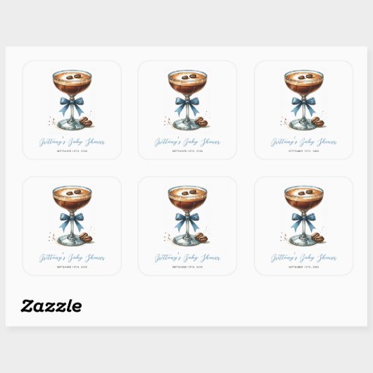 赤ん坊のシャワーが途中にある スクエアシール (シート)