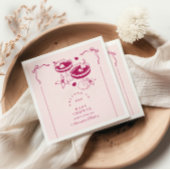 赤ん坊のシャワーが途中にある スタンダードカクテルナプキン