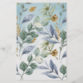 赤ん坊のシャワーが霧がかった青い花の緑を願う (裏面)