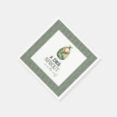 赤ん坊のシャワーのナプキンの途中の小さな芽 スタンダードカクテルナプキン (角)