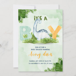 赤ん坊のシャワーの招待状だ、なんてひどいかわいい恐竜だ。 シーズンカード