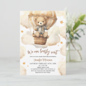 赤ん坊のシャワーを心待ちにでき男女兼用る 招待状 (スタンド正面)