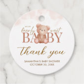 赤ん坊のシャワーを浴びるのが待ち遠しい フェイバータグ (正面)