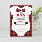 赤ん坊のシャワーを浴びる途中の小さな男 招待状 (スタンド正面)