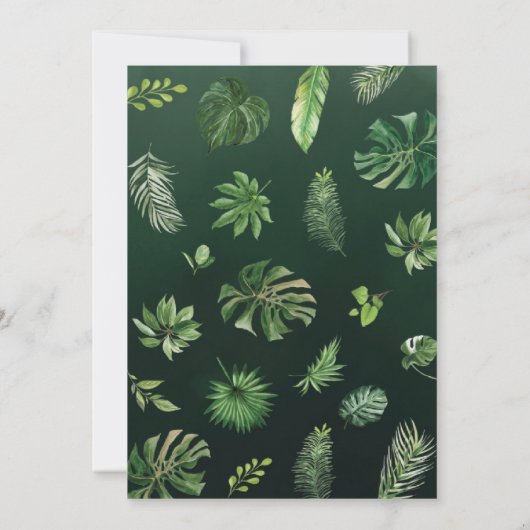 赤ん坊のシャワーを浴びる途中の小さな野生のもの 招待状 (裏面)