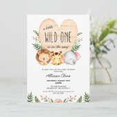 赤ん坊のシャワーを浴びる途中の小さな野生のもの 招待状 (スタンド正面)