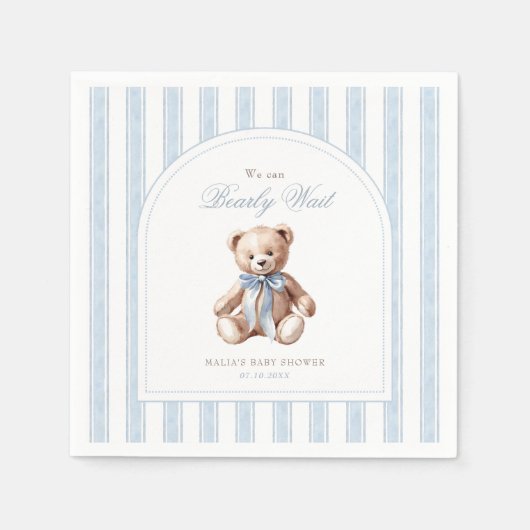 赤ん坊のシャワーエレガントを待つ スタンダードカクテルナプキン (正面)