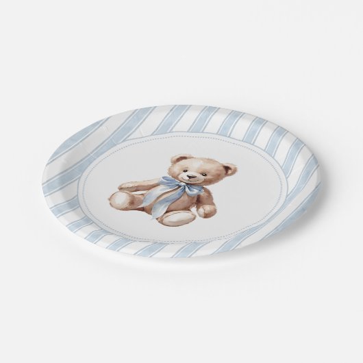 赤ん坊のシャワーエレガントを待つ ペーパープレート (アングル)