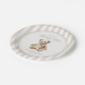 赤ん坊のシャワーエレガントを待つ ペーパープレート (アングル)