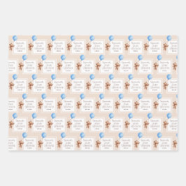 赤ん坊のシャワーパーソナライズされたを待つ ラッピングペーパーシート