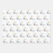 赤ん坊のシャワーパーソナライズされたを待つ ラッピングペーパーシート (正面)