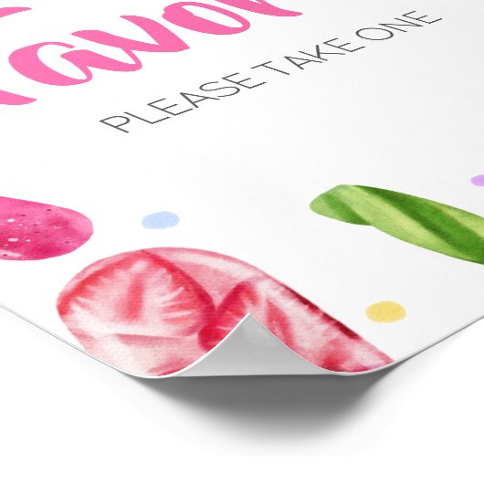 赤ん坊のシャワーポップ・アートのが好き ポスター (角)