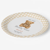 赤ん坊のシャワー名門私立校風のを心待ちにする ペーパープレート (アングル)