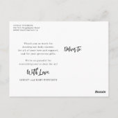 赤ん坊のシャワー愛感謝していと写真感謝していあなた ポストカード (裏面)