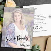 赤ん坊のシャワー愛感謝していと写真感謝していあなた ポストカード