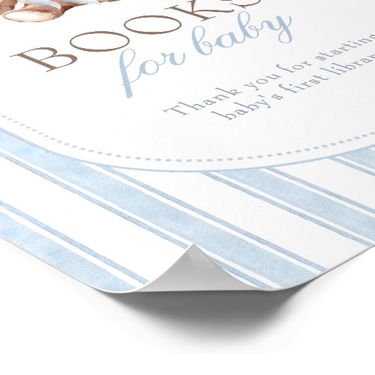 赤ん坊のシャワー本がベビーのサインを待つ ポスター (角)