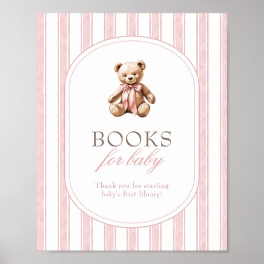 赤ん坊のシャワー本がベビーのサインを待つ ポスター (正面)