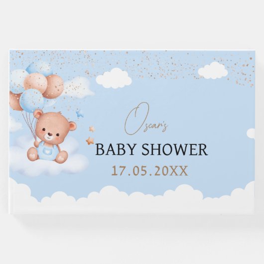 赤ん坊のシャワー男の子は可愛い ゲストブック (正面)