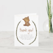 赤ん坊のシャワー男女兼用を待つ サンキューカード (正面)