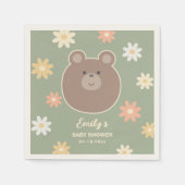 赤ん坊のシャワー男女兼用を待つ スタンダードカクテルナプキン (正面)