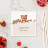 赤ん坊のシャワー男女兼用を待つ スタンダードカクテルナプキン (インサイチュ)