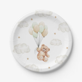 赤ん坊のシャワー男女兼用を待つ ペーパープレート