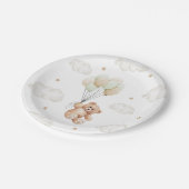 赤ん坊のシャワー男女兼用を待つ ペーパープレート (アングル)