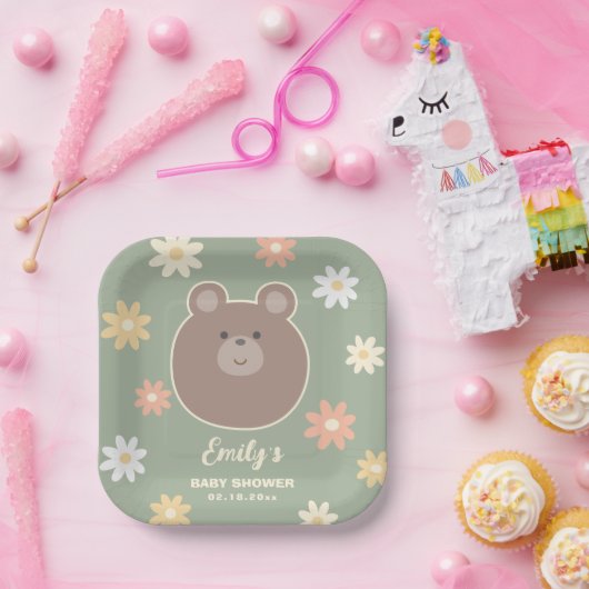 赤ん坊のシャワー男女兼用を待つ ペーパープレート (パーティー)