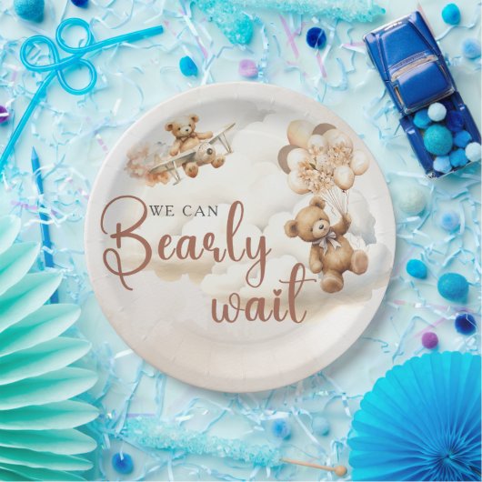 赤ん坊のシャワー男女兼用を待つ ペーパープレート (パーティー)