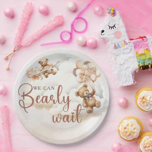 赤ん坊のシャワー男女兼用を待つ ペーパープレート (パーティー)