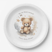 赤ん坊のシャワー男女兼用を待つ ペーパープレート (正面)