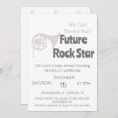 赤ん坊のシャワー男女兼用を待つ 招待状 (正面/裏面)