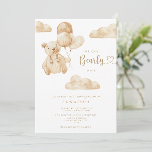 赤ん坊のシャワー男女兼用を待つ 招待状 (スタンド正面)