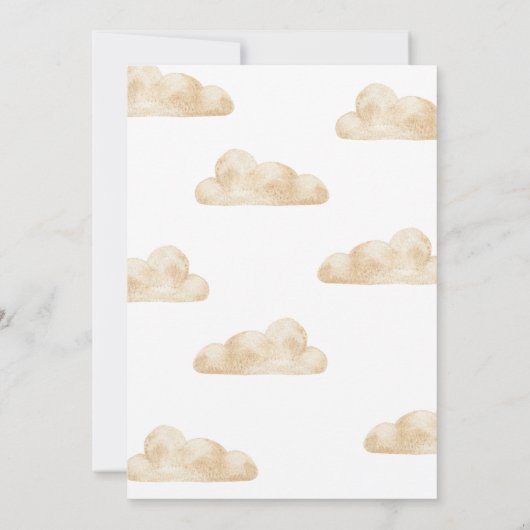 赤ん坊のシャワー男女兼用を待つ 招待状 (裏面)