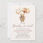 赤ん坊のシャワー男女兼用を待つ 招待状 (正面)