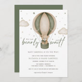 赤ん坊のシャワー男女兼用を待つ 招待状 (正面/裏面)