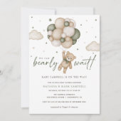 赤ん坊のシャワー男女兼用を待つ 招待状 (正面)