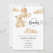 赤ん坊のシャワー男女兼用を待つ 招待状 (正面)