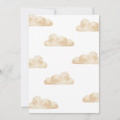 赤ん坊のシャワー男女兼用を待つ 招待状 (裏面)