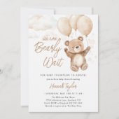 赤ん坊のシャワー男女兼用を待つ 招待状 (正面)