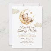 赤ん坊のシャワー男女兼用を待つ 招待状 (正面)