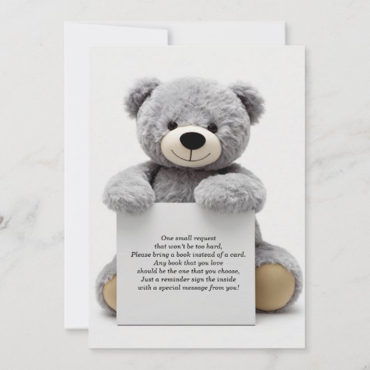 赤ん坊のシャワー男女兼用を待つ 招待状 (裏面)