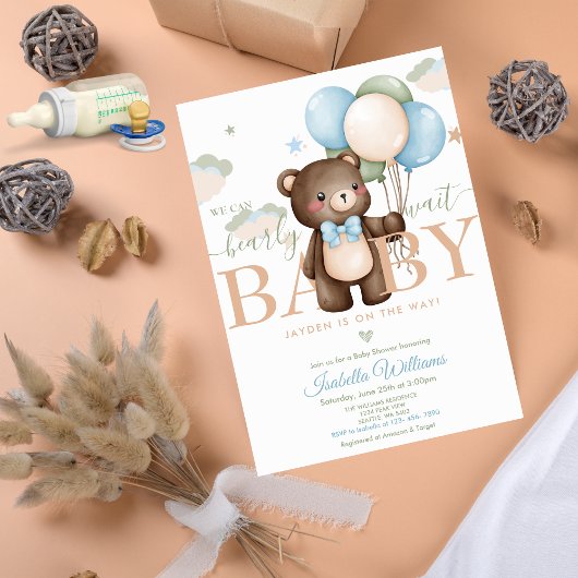 赤ん坊のシャワー男女兼用を待つ 招待状