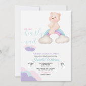 赤ん坊のシャワー男女兼用を待つ 招待状 (正面)