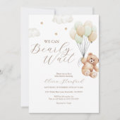 赤ん坊のシャワー男女兼用を待つ 招待状 (正面)