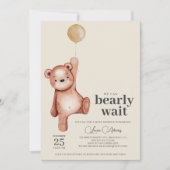 赤ん坊のシャワー男女兼用を待つ 招待状 (正面)