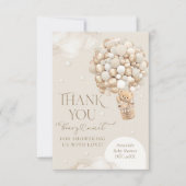 赤ん坊のシャワー男女兼用を心待ちにする サンキューカード (正面)