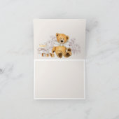 赤ん坊のシャワー男女兼用を心待ちにする サンキューカード (内部)